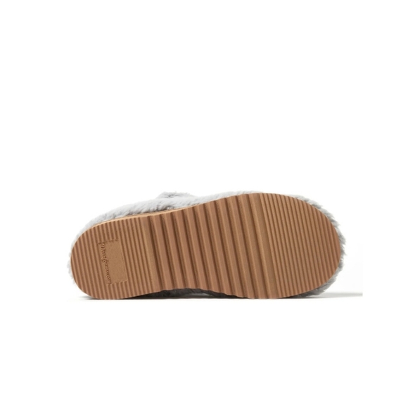 Dearfoams Cozy Comfort Women's Teddy Bootie Slippers - Gray 9/10 - Picture 3 of 6